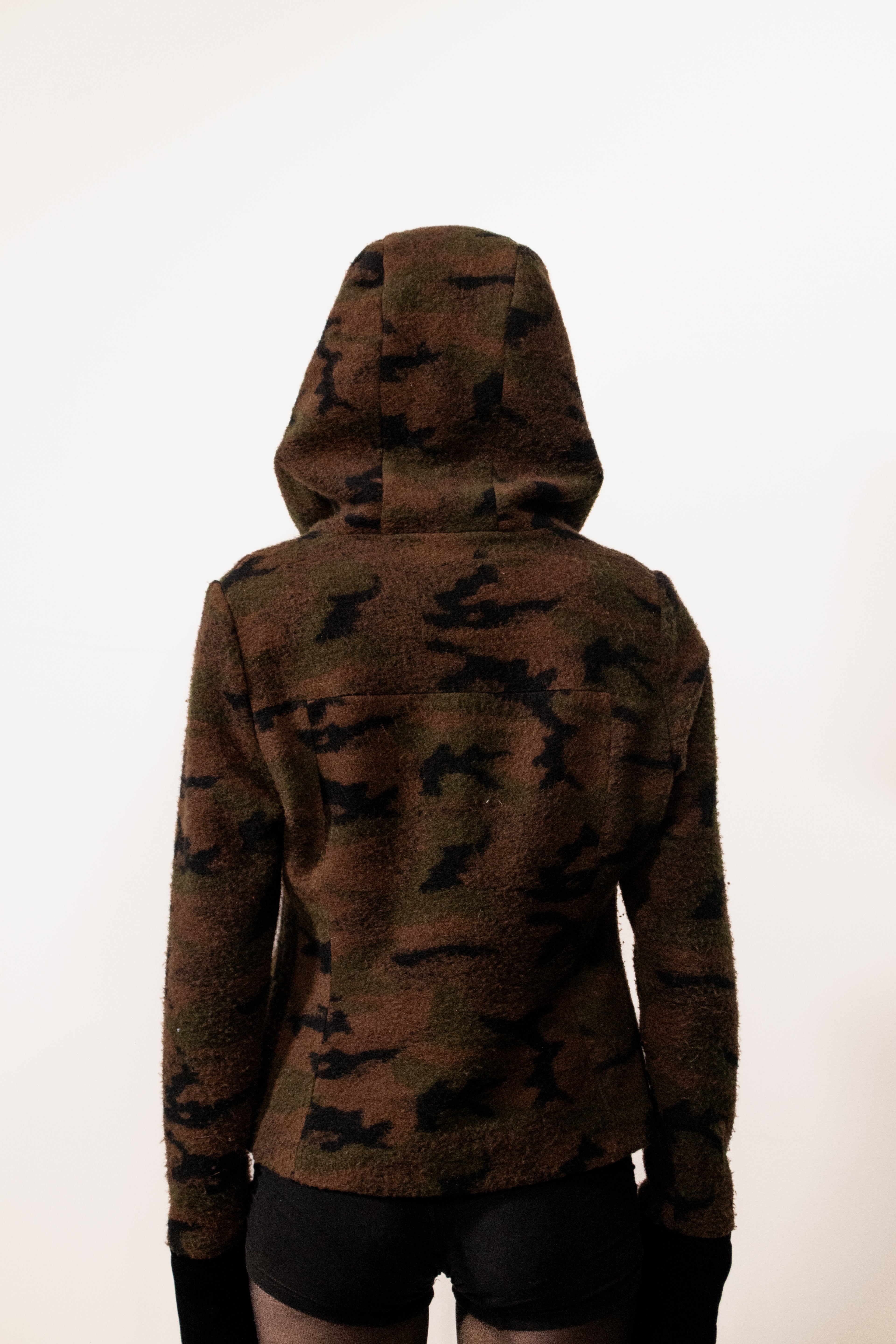 Lili jacket - women's Camouflage Jacket with High Collar
